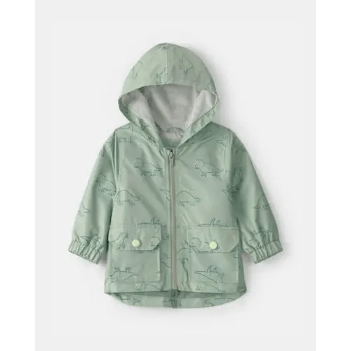 Baby Boy Dinosaur Raincoat - Green | Carter's