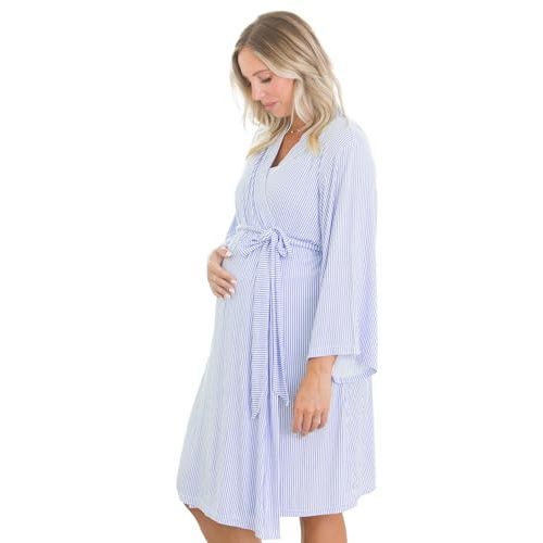 RuffleButts SoftSnooze™ Viscose from Bamboo Women's Maternity Robe