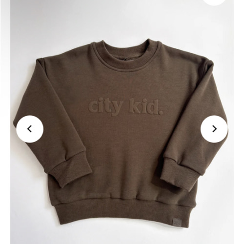 City Kid Monochrome Puff Sweatshirt - Espresso
