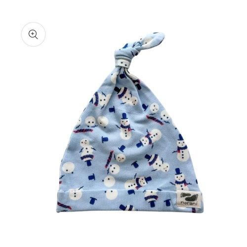 Norani Baby Organic Beanie in Holiday Snowmen