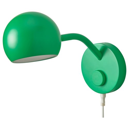 KORVSNÖRE LED wall lamp - dimmable/green