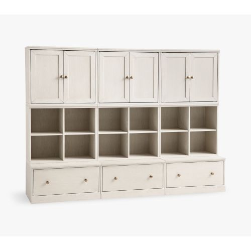 Cameron 3 x 3 Cubby & Cabinet Wall Storage System
