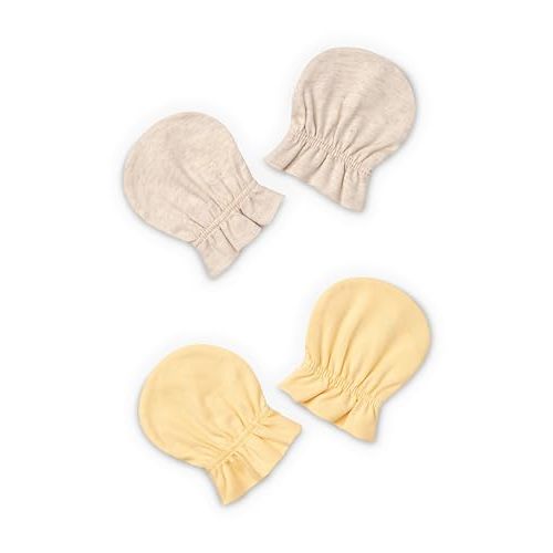 monica + andy Organic 2-Pack Baby No Scratch Mittens