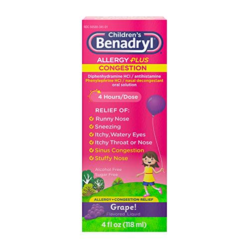 Benadryl CH ALRGY Plus CONG LIQ 4 OZ GRP