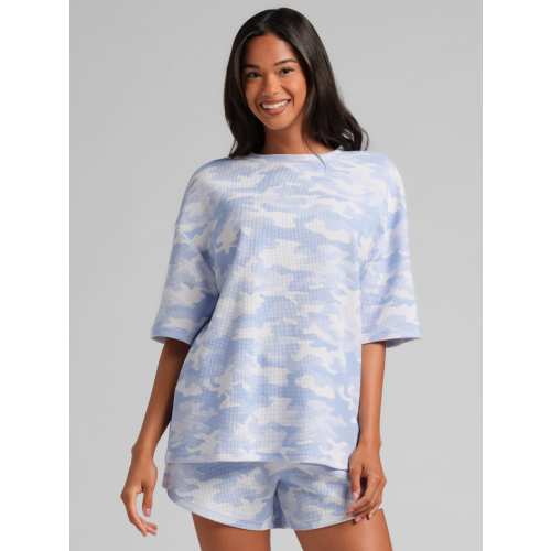 Waffle Lounge Tee | Waffle Knit Top | Comfrt