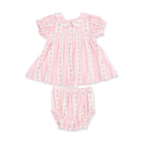 Smocked Dress Set, Antoinette Stripe