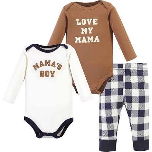 Hudson Baby Unisex Cotton Bodysuit and Pant Set