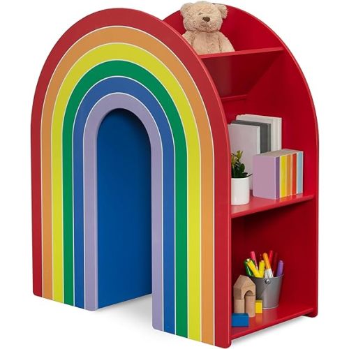 Delta Children Rainbow Bookcase – Greenguard Gold Certified, Multi