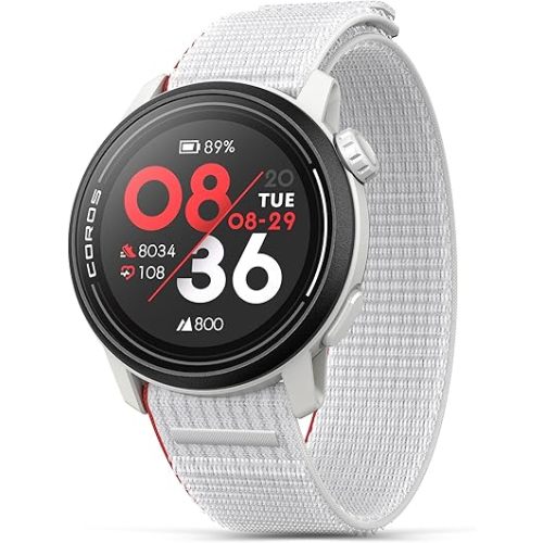 COROS PACE 3 GPS Sport Watch –Lightweight, Comfortable Running Watch, 17-Day Battery Life, Accurate GPS, Heart Rate Monitor, Navigation, Sleep Tracking, Training Plan, Run, Bike, and Ski-Chalk Nylon