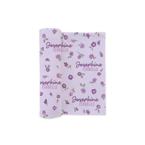 Personalized Swaddle in Pretty In Purple | Caden Lane