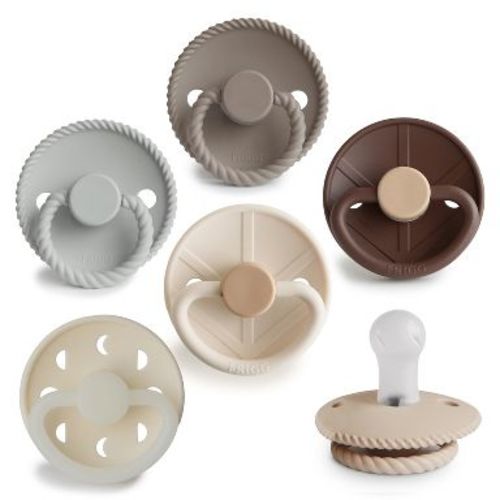 FRIGG Silicone Pacifier 6-Pack Earthy Wonder 0-6 months