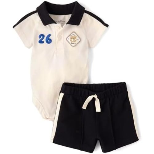 The Children's Place Baby Boys' And Newborn Short Sleeve Top and Shorts,2-piece Playwear Outfit Set