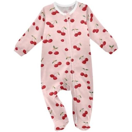 Dussdil Baby One-Piece Footies Newborn Rompers Pajamas Cotton Footed Pjs for Sleep Play Boys Girls