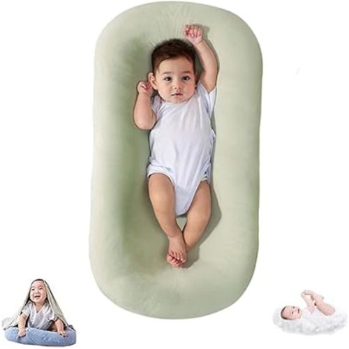 Baby Lounger for Newborn Babies 0-18 Months, Bionic Organic Lounger for Baby, Soft Cotton Breathable Infant Floor Seats & Loungers