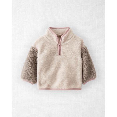 12M | Baby Recycled Sherpa Quarter Zip Pullover