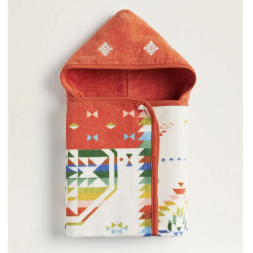 WILD BLOOMS HOODED BABY TOWEL