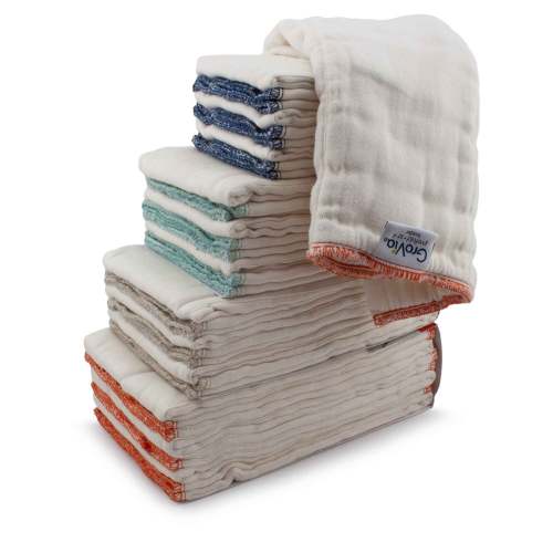 GroVia Bamboo Prefold Cloth Diapers
