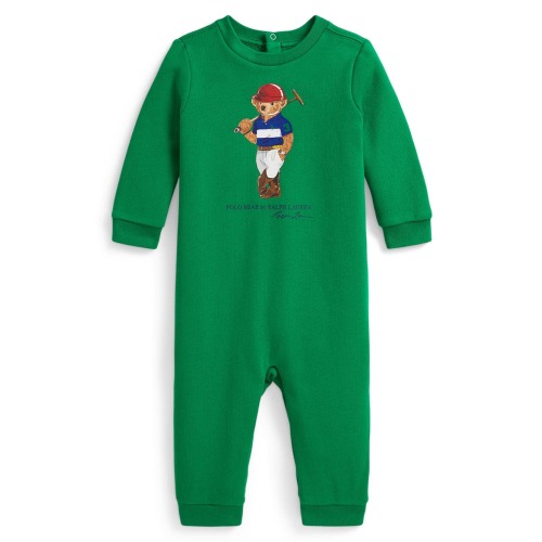 Polo Bear Long Sleeve Cotton Blend Jumpsuit