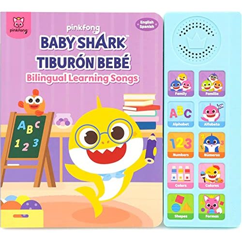 Pinkfong Baby Shark Bilingual Musical Sound Book - English-Spanish Learning Songs, Educational Toy - Baby