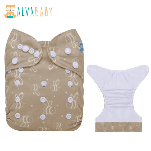 ALVABABY AWJ Lining Cloth Diaper with Tummy Panel for Babies (WJT-EW16A)