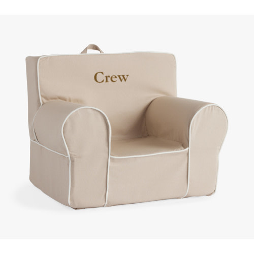 My First Anywhere Chair®, Twill with Piping Collection - Oatmeal