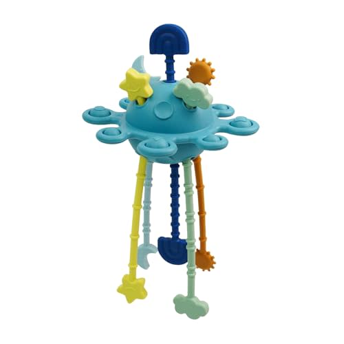 Food Grade Silicone Pull String Baby Toy, Montessori Pull String Sensory Toy for 18 Months Babies Teething Toys,Toddler Fidget Toys Birthday Gift for Infant/Toddler