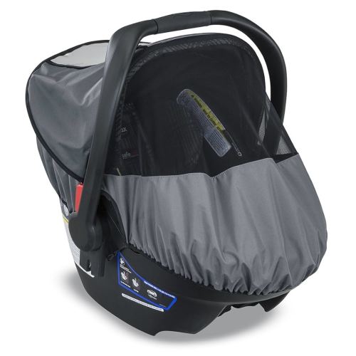 Britax B-Covered All-Weather Infant Car Seat Cover - UPF 50 - Waterproof - Ventilated Mesh Window for Insect Protection , 16x17x25 Inch (Pack of 1)