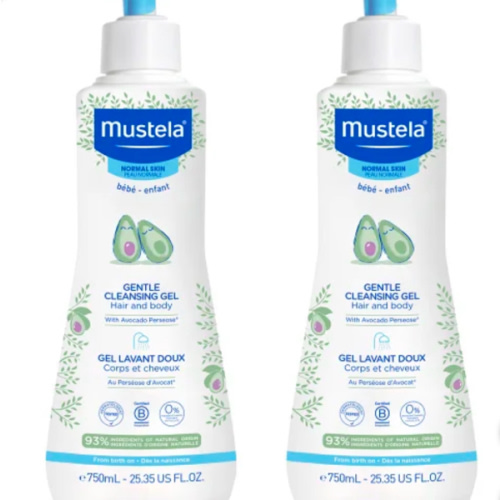 Mustela Baby Gentle Cleansing Gel - Baby Hair & Body Wash Tear-Free Formula, 25.35 fl oz, 2-pack