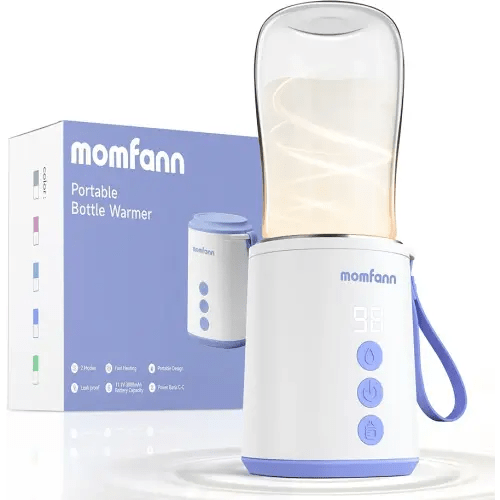 Portable Bottle Warmer Travel Baby Bottle Warmer for Breastmilk On The Go Travel Bottle Warmer Leak-Proof 2 Modes Fast Heating Three 3800mAH Battery Capacity to Meet Your All-Day Needs