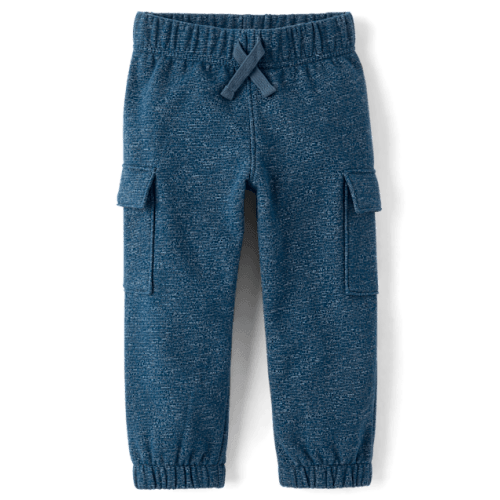 Baby And Toddler Boys Fleece Cargo Jogger Pants - Blue