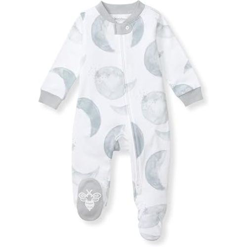 Burt's Bees Baby Boys' Organic Cotton, Sleep and Play Footed Pajamas
