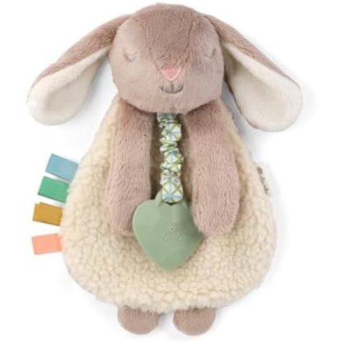 Itzy Ritzy Lovey Including Teether, Teething Relief, 0+ Months, Taupe Bunny