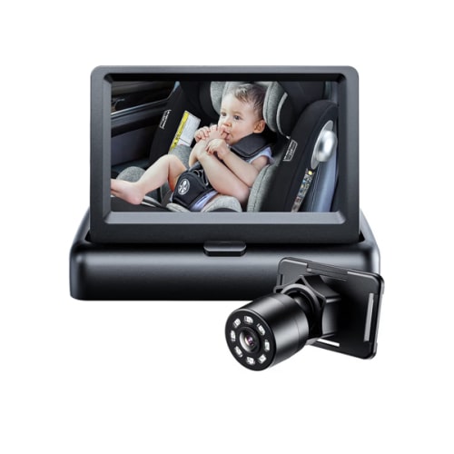 Itomoro Baby Car Mirror, View Infant in Rear Facing Seat with Wide Crystal Clear View,360° Rotation Plug and Play Easy Install baby car monitor 1080p