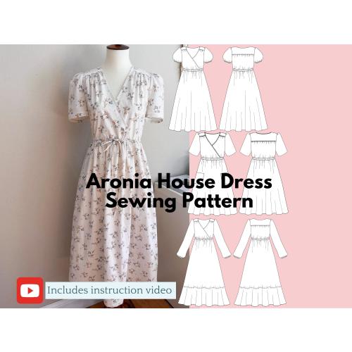 Aronia House Dress PDF Sewing Pattern | Intermediate Pattern | Nursing Friendly | Midi Dress | Maxi Dress
