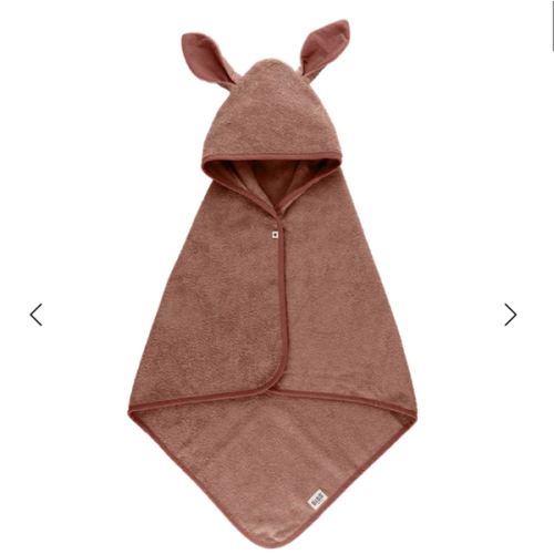 BIBS Kangaroo Hoodie Towel Baby, Woodchuck