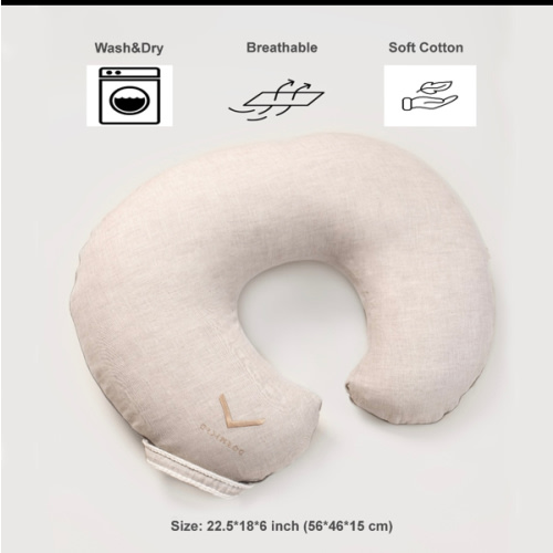 Linen Nursing Pillow Cover • Premium Quality 100% Organic Oeko-Tex Standard • Baby Moon Pillow Breast Bottle Feeding • Soft and Breathable