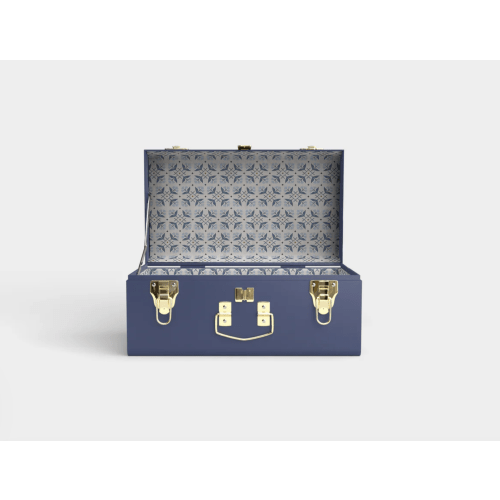 Petite Keep Mini Trunk | Color: Navy, Fabric: Liberty Stitch