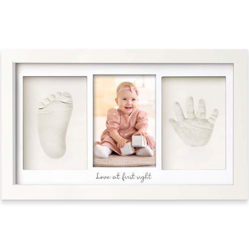 Baby Handprint & Footprint Keepsake Duo Frame