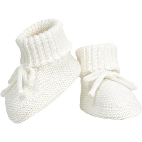 Hadetoto Baby Booties Newborn First Walkers Cozy Shoes Warm Knit Soft Booties for Toddler Infant Boy Girl