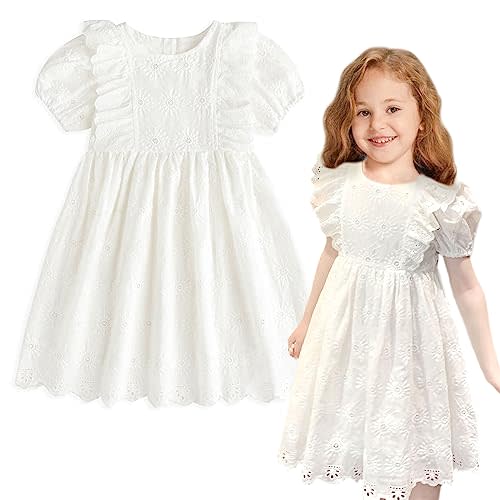 Simplee kids Baby Girl Dress Toddler Casual Dresses Summer Solid Color Floral Girl Clothes