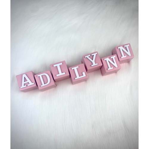 Personalized Wood Name Blocks, Painted Baby Blocks, Black Nursery Decor, Custom Name Blocks, Maternity Photo Props, Newborn Gift