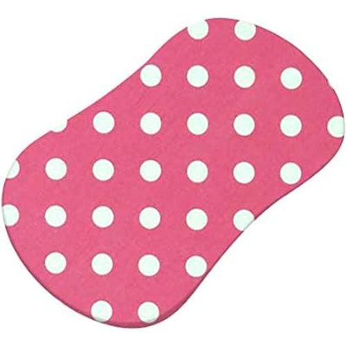 SheetWorld Baby Fitted Bassinet Sheet Fits Halo Bassinet Swivel Sleeper 17 x 30 inches, 100% Cotton Woven Sheet, Unisex Boy Girl, Polka Dots Pink, Made in USA