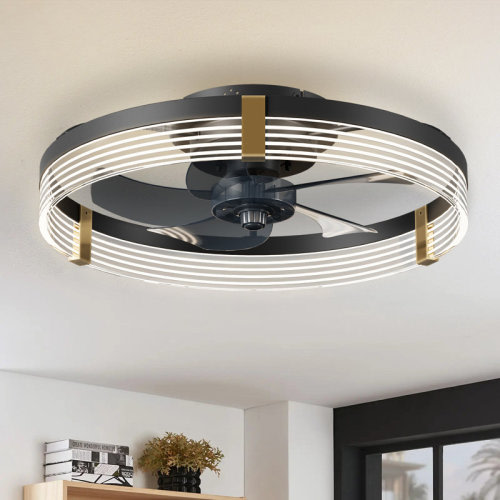 Mercer41 Kordae Indoor Bedroom Flush Mount Ceiling Fan with Light & Reviews | Wayfair