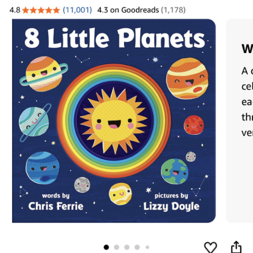 8 Little Planets: A Solar System Book for Kids with Unique Planet Cutouts