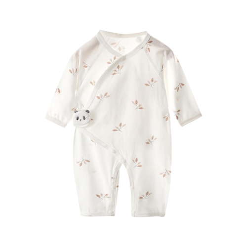 Summer Savings! THDHVS Newborn Casual Outfits,Summer Onesies for Newborn ,Newborn Thin Cotton Clothes Long Sleeve Air-conditioned Crawling Clothes Clothes Coffee 1-3 Months
