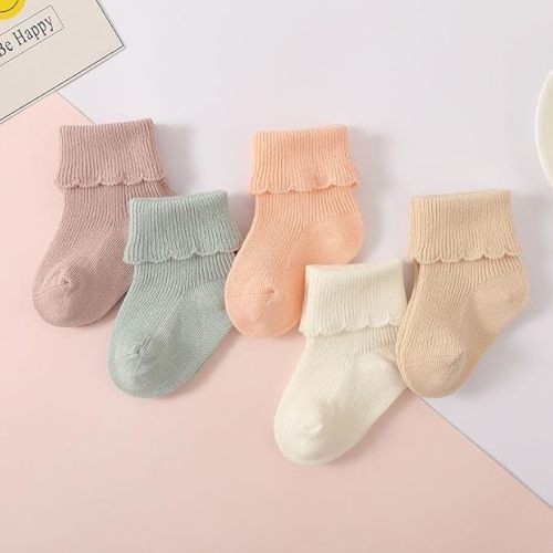 Newborn Cuff Socks Baby-girls Socks Infant Toddler Crew Ankle Sock