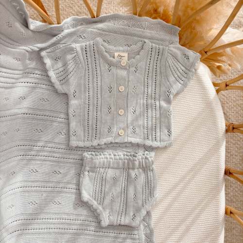 Margot Shortie Set - Powder Blue – Blossom and Pear
