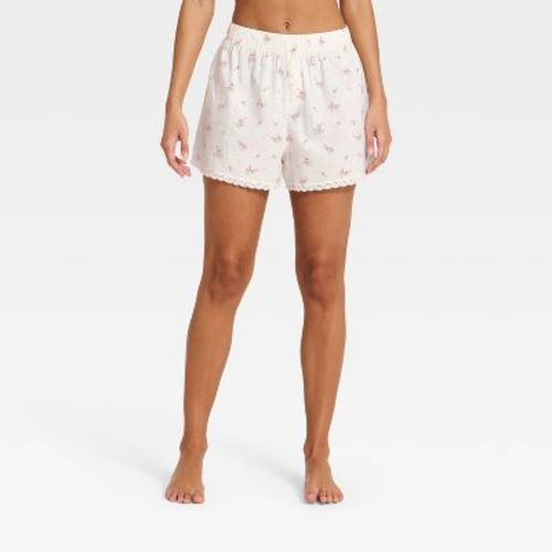 Women's Boxer Pajama Shorts 3.25"- Wild Fable™ White L