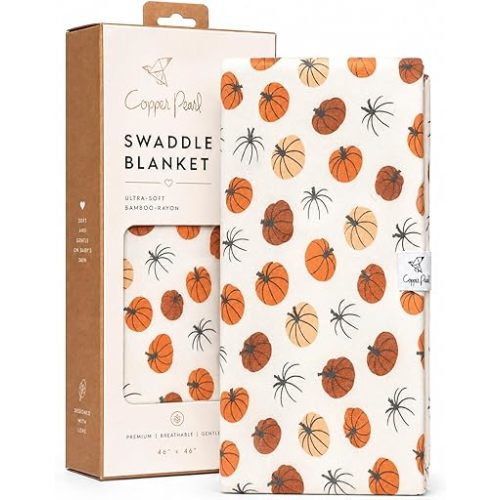 Copper Pearl Swaddle Blankets for Newborns | Soft Stretchy Receiving Blankets for Boys and Girls | Large 46 x 46 Inch Baby Blankets | Lightweight and Breathable Swaddles | Karver