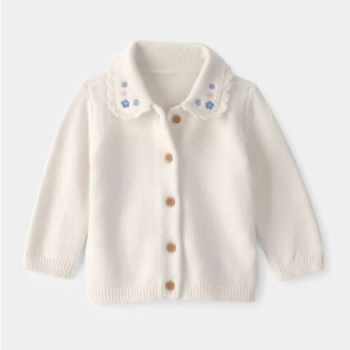 Baby Girl Floral Button-Up Cardigan Sweater - Ivory - OshKosh B'gosh | Carter's